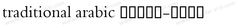 traditional arabic 阿拉伯字体字体转换